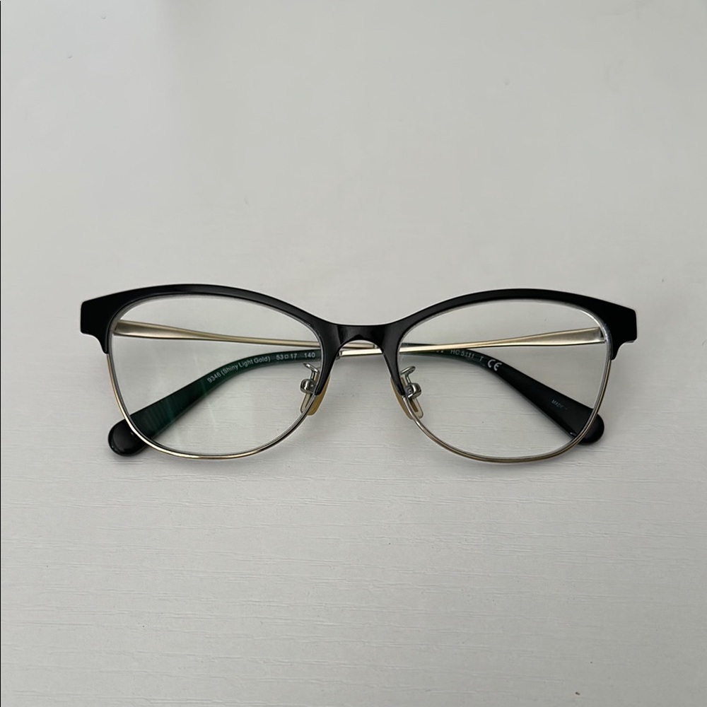 Coach Black and Light Gold Glasses
